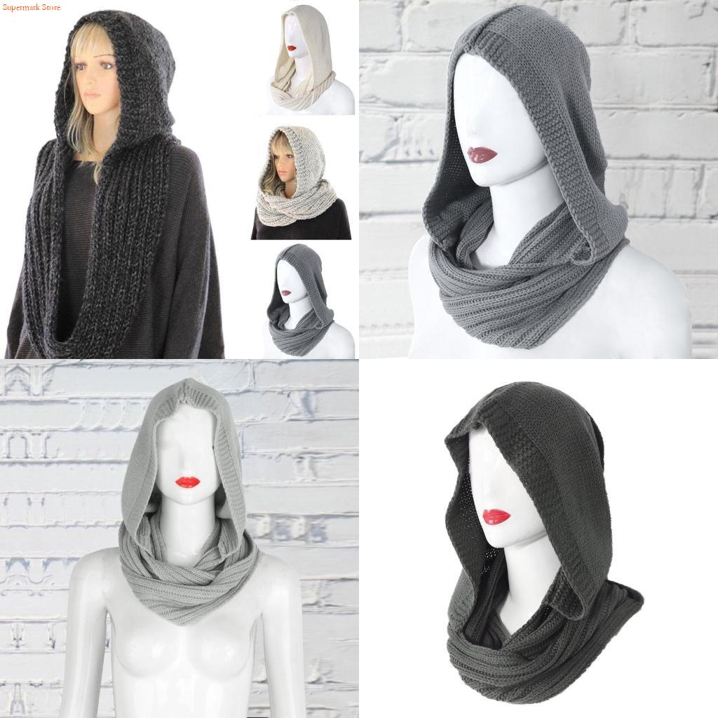 Infinity Scarf Knit - Q5WE 冬の女性厚いケーブル ニット リブ インフィニティ サークル