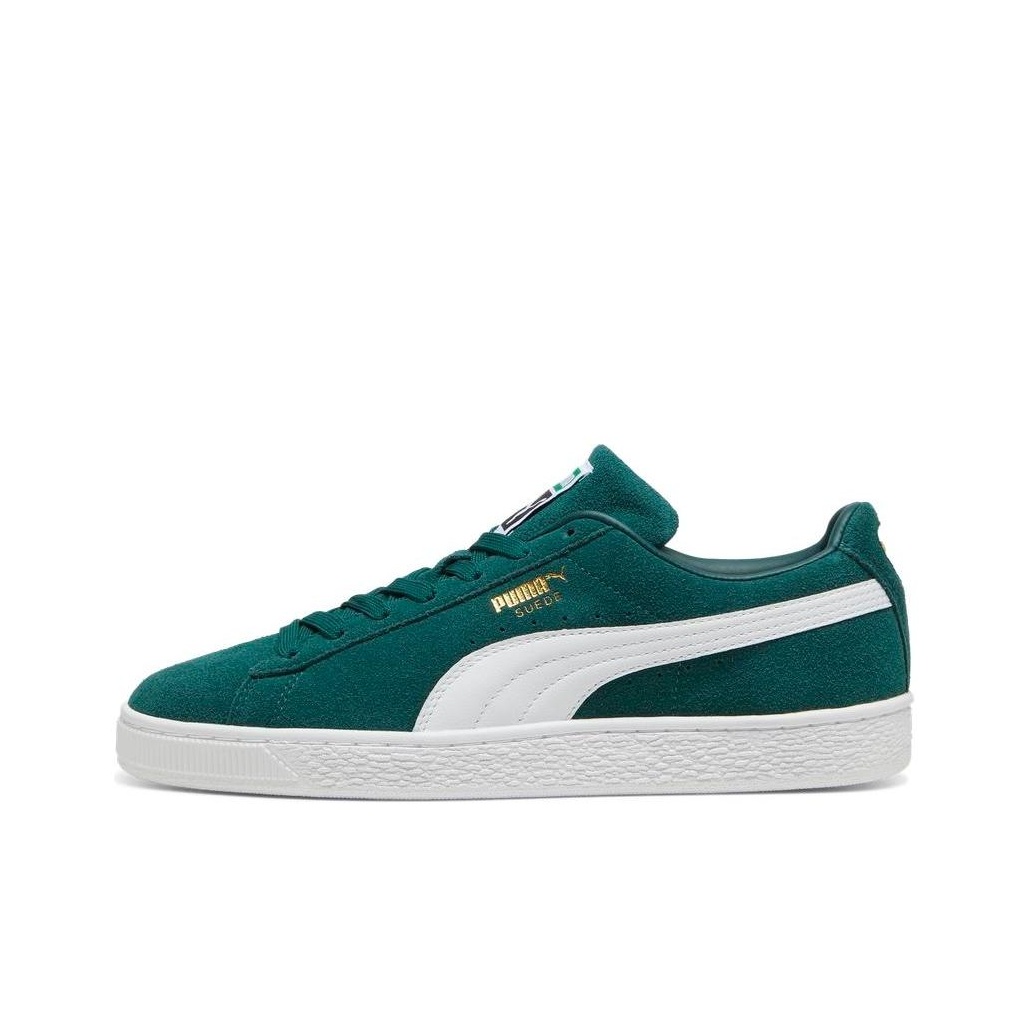 Puma Shoes Suede Classic - プーマ スエード クラシック。耐久性に優れ、軽量で、ローカットのスケートボードシューズ。男女兼用。グリーン。399781-15。