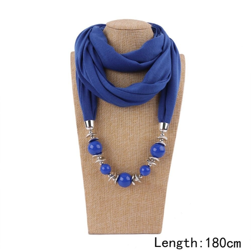 新しいシフォンスカーフ ビーズ付き無地インフィニティスカーフ - Infinity Scarf Knit のレビューと価格
