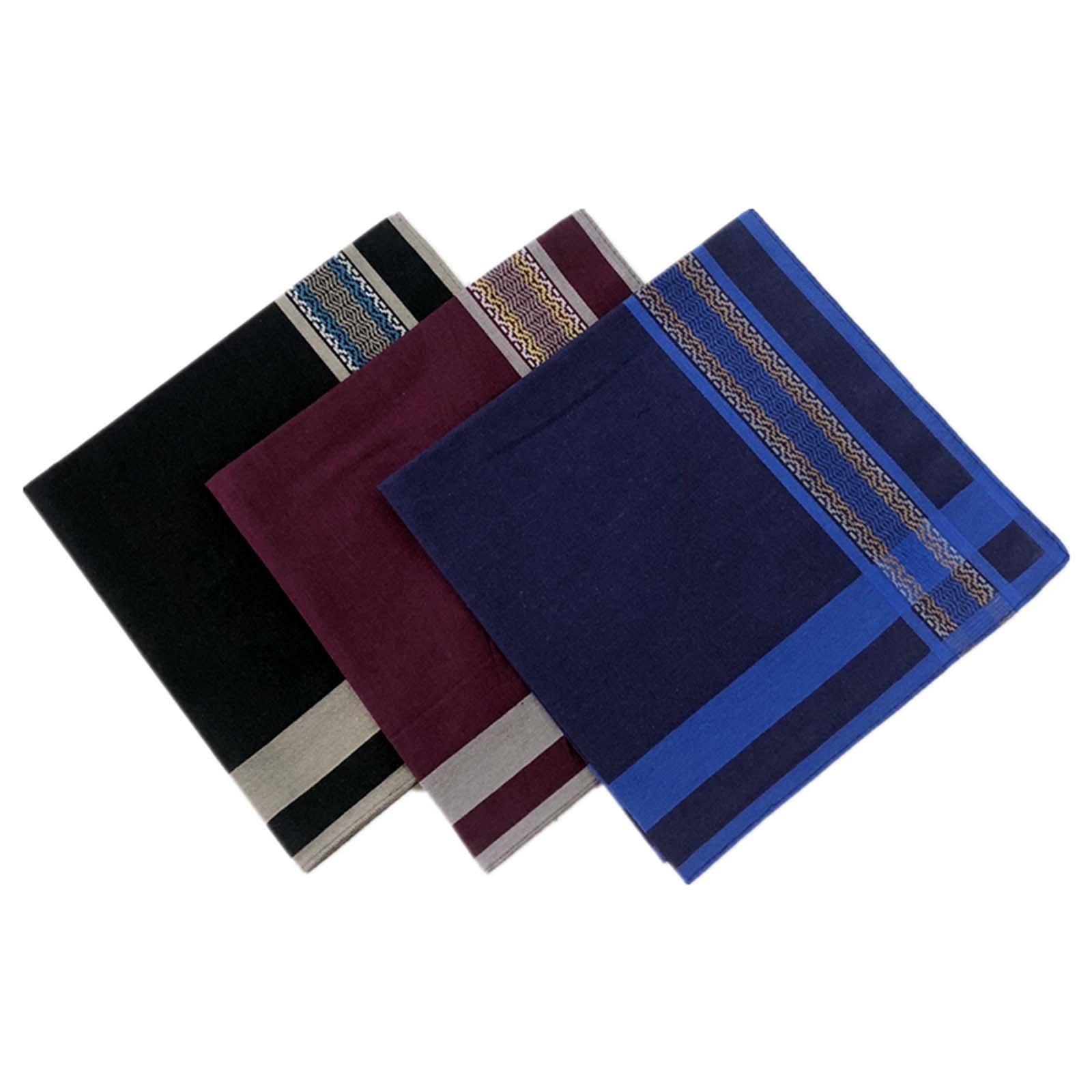 ダークプレイド柄ハンカチ6枚セット、柔らかなメンズハンカチ、 - Handkerchief Cotton Men のレビューと価格