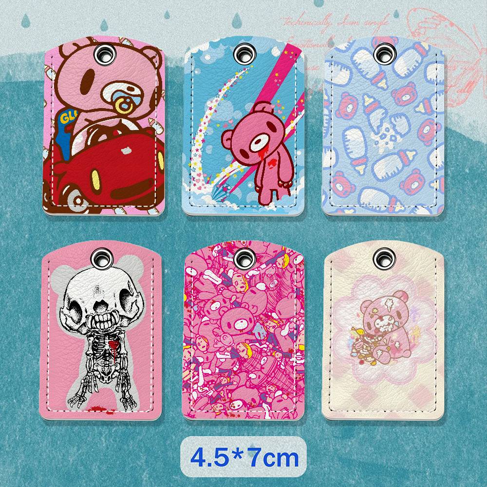 漫画風の「G-Gloomy Bear」レザーキーチェーンバッ - Lanyard Badge Holder のレビューと価格