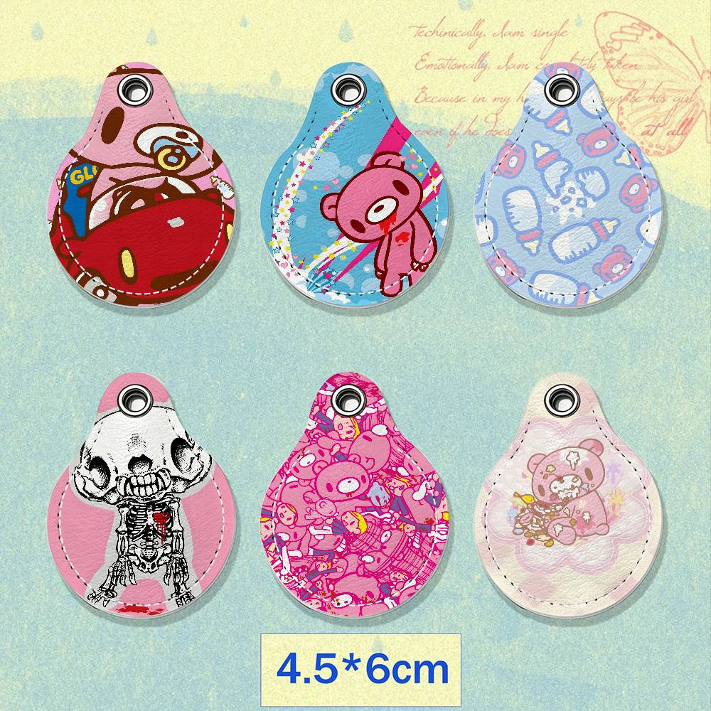 漫画風の「G-Gloomy Bear」レザーキーチェーンバッ - Lanyard Badge Holder のレビューと価格