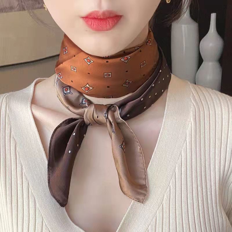 新ファッションゼブラプリントスクエアスカーフソフトサテン薄い - Face Scarf Mask のレビューと価格