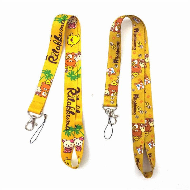 かわいいリラックマのアニメ風ネックストラップ |   IDカ - Lanyard Badge Holder のレビューと価格